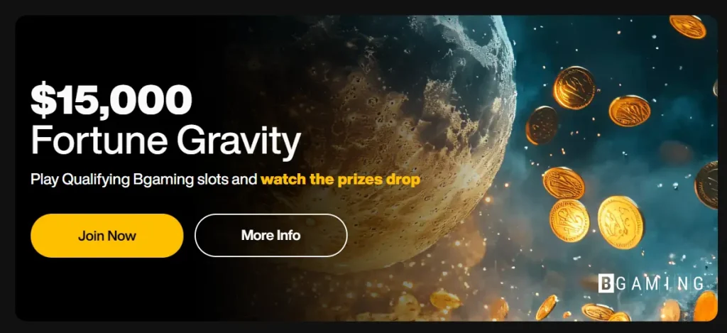 Fortune Gravity Event at JustCasino Australia